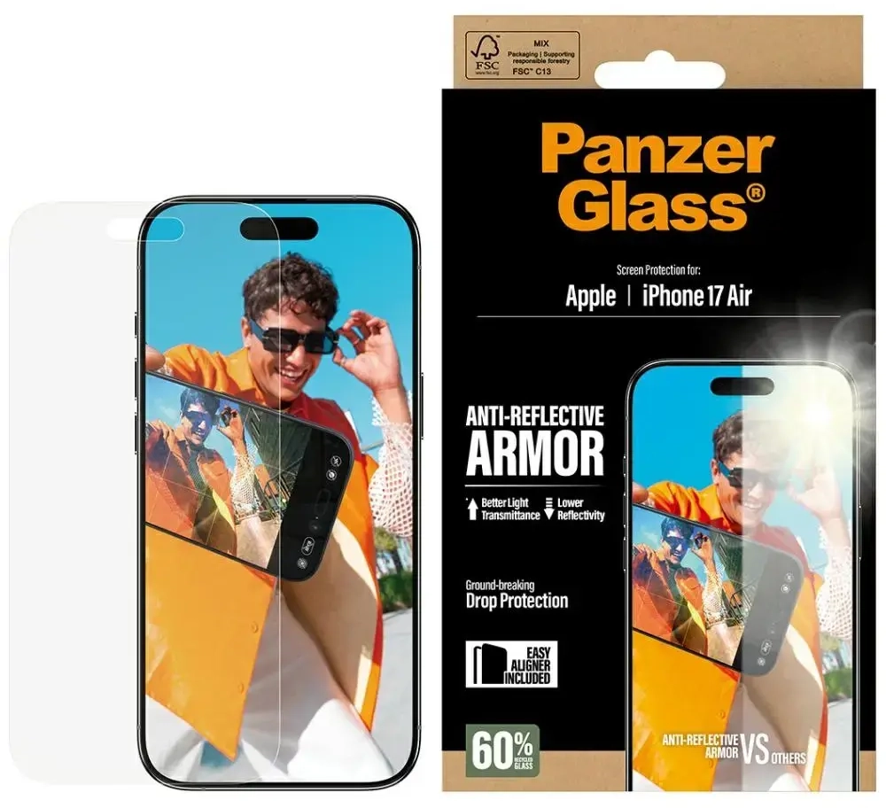 PanzerGlass Armor Anti-Reflective EasyAligner Tempered Glass for iPhone Air