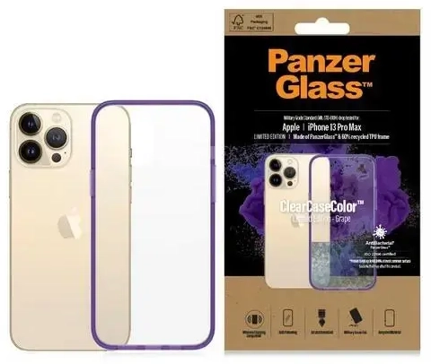 PanzerGlass ClearCase iPhone 13 Pro Max 6.7" Antibacterial Military grade Grape 0342