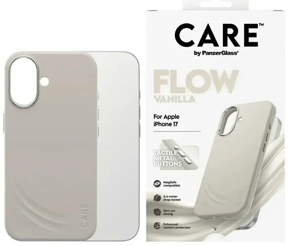 Case CARE by PanzerGlass FLOW MagSafe for iPhone 17 vanilla