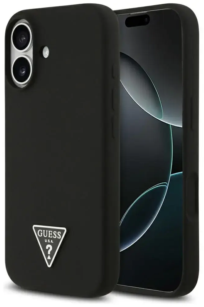 Guess Silicone Triangle Logo MagSafe Case for iPhone 17 - Black