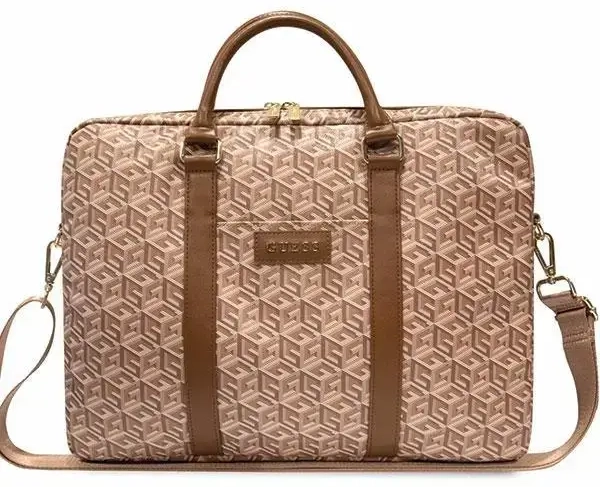 Guess GCube Stripes GUCB15HGCFSEW bag for 16" laptop - brown