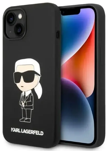 Karl Lagerfeld KLHMP14MSNIKBCK iPhone 14 Plus 6,7" hardcase czarny|black Silicone Ikonik Magsafe