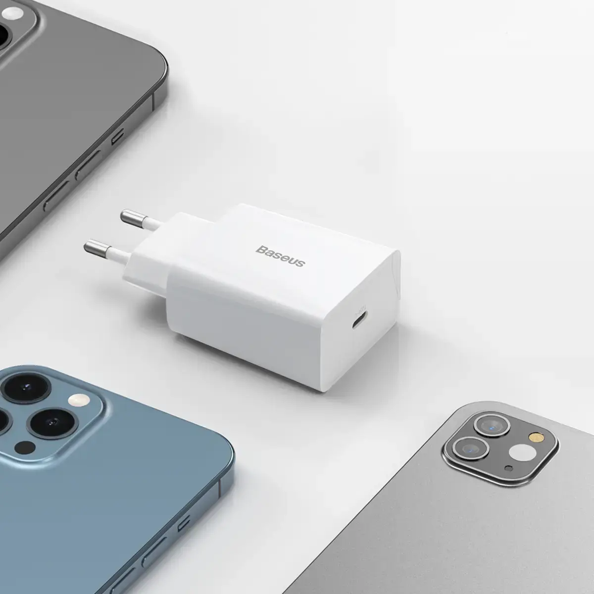 Baseus Speed Mini tīkla lādētājs | 20W | PD | USB-C | balts