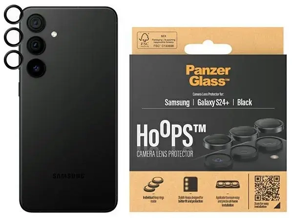 PanzerGlass Hoops Camera Sam S24+ czarny|black 1208 camera lens protector hoop optic rings