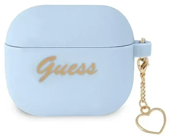 Guess korpuss Airpods 3 GUA3LSCHSB blue Silikona sirds piekariņš