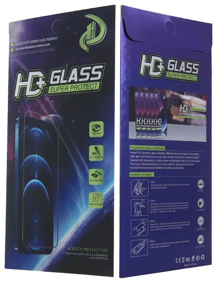 Tempered glass 9D for iPhone 15 Pro 6,1" black frame