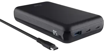 Trust Laro Laptop ārējais akumulators (powerbank) | 20000 mAh | 100W | USB-A, USB-C | melns