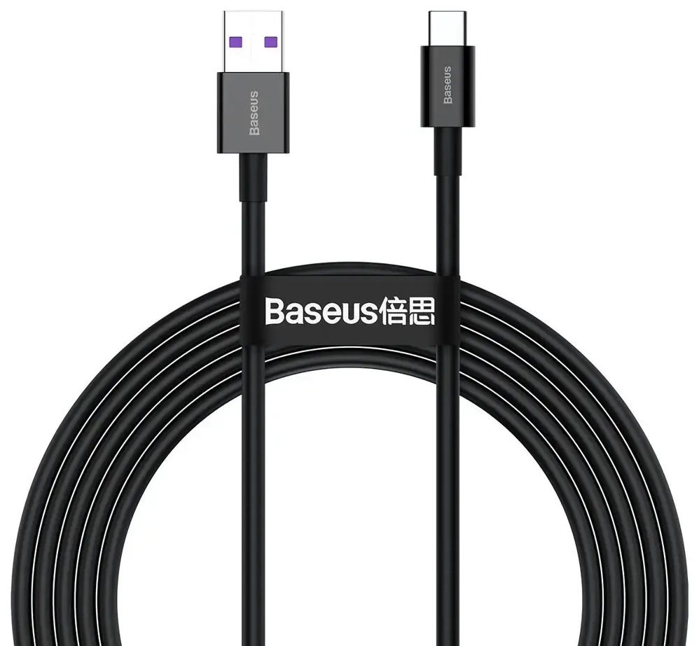 Baseus Superior data transfer and charging cable | USB-A to USB-C | 66W | 1m | black