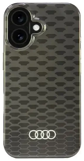 Audi IML Stitching Pattern MagSafe iPhone 16 6.1" must|black kõva ümbris AU-IMLMIP16-Q5|D3-BK