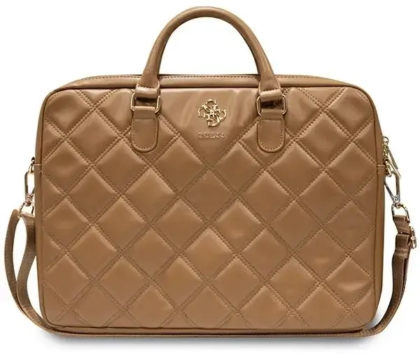 Guess Torba GUCB15ZPSQSSGW 16" brązowy|brown Quilted 4G