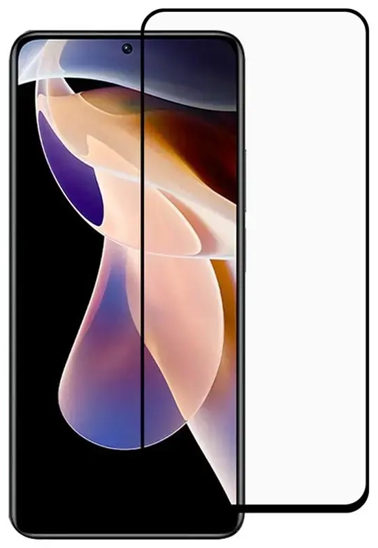 HOFI Fusion pilnam ekrānam 5D aizsargstikls ar rāmi telefonam Xiaomi Redmi Note 12 Pro 5G | Poco X5 Pro melns