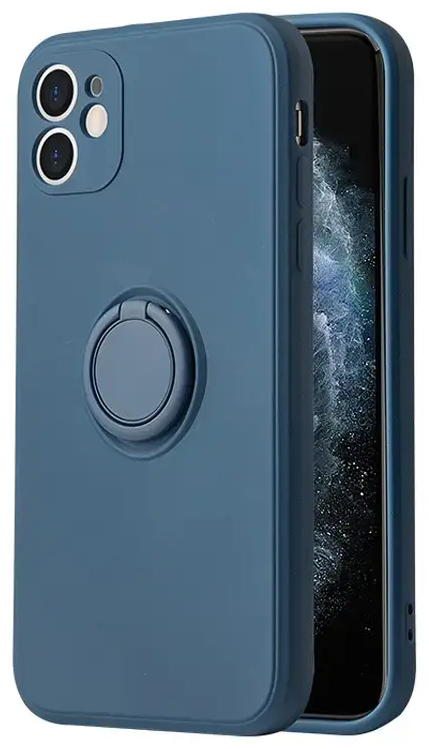 Vennus Silicone Ring telefoni ümbris alusega iPhone 11 Pro sinine