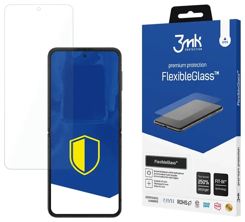3mk FlexibleGlass™ aizsargstikls telefonam Samsung Galaxy Z Flip4 (Front)