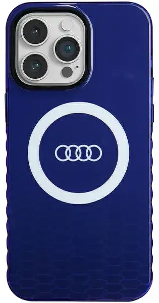 Audi IML Big Logo MagSafe Case iPhone 14 Pro Max 6.7" niebieski|navy blue hardcase AU-IMLMIP14PM-Q5|D2-BE