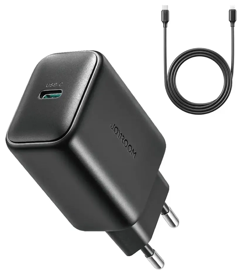 Зарядное устройство Joyroom JR-TCF23 | 25W | PD, PPS | USB-C | с кабелем USB-C на USB-C в комплекте | черное