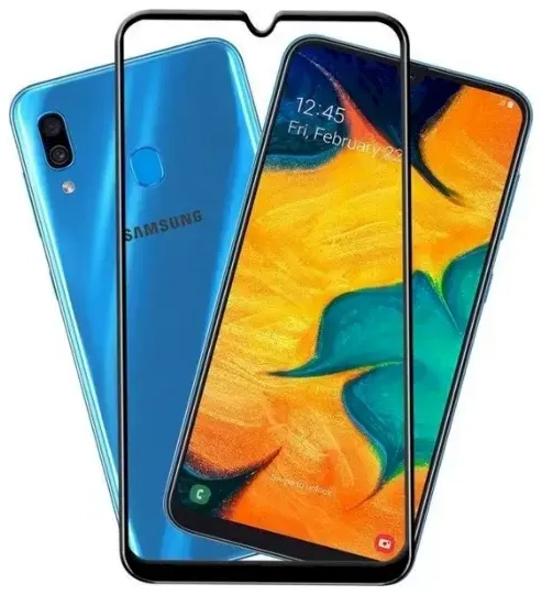 HOFI Fusion Full Glue 5D aizsargstikls pilnam ekrānam ar rāmi telefonam Samsung Galaxy A10 melns