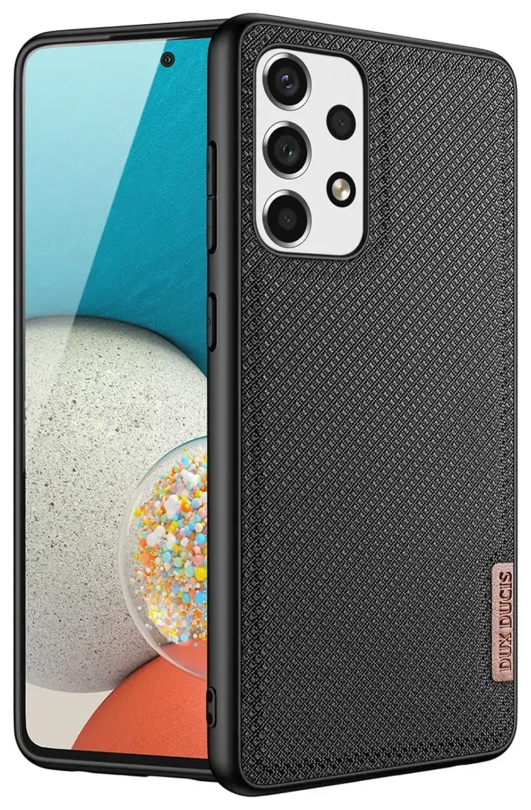 Dux Ducis Fino dėklas, nailono medžiaga Samsung Galaxy A73 juodas
