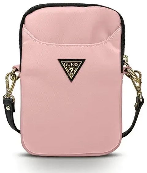 Guess bag GUPBNTMLLP pink Nylon Triangle Logo