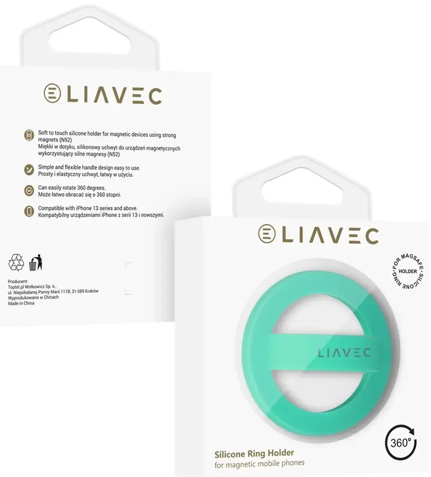 Liavec Ring Magsafe mėtų spalvos