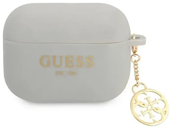 Guess GUAPLSC4EG AirPods Pro cover szary|grey Silicone Charm 4G Collection