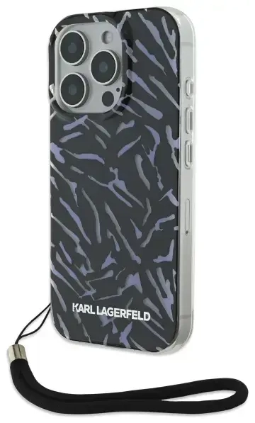Karl Lagerfeld KLHCP16LHZBPKCCU iPhone    16 Pro 6.3" fioletowy|purple Zebra With Cord