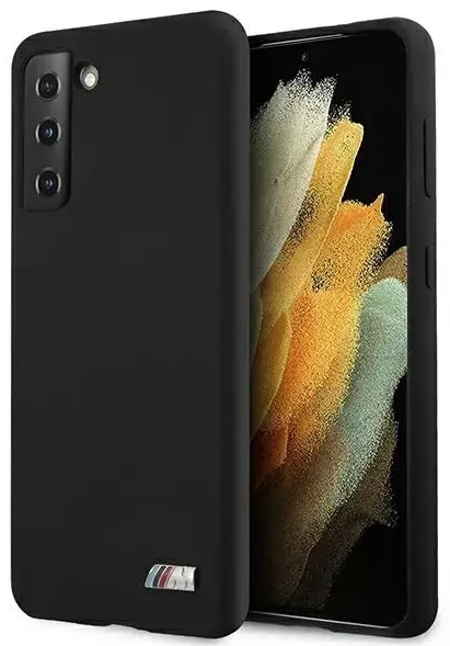 Originalus BMW Hardcase Silicone M Collection BMHCS21MMSILBK dėklas Samsung Galaxy S21 Plus, juodas