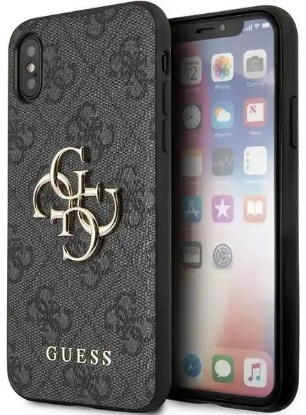 Guess GUHCPX4GMGGR iPhone X|XS szary|grey hardcase 4G Big Metal Logo