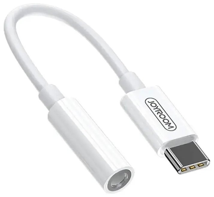 Joyroom SH-C1 3,5 mm į USB-C garso adapteris (skaitmeninis), baltas