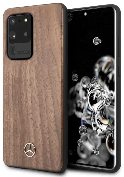 Mercedes MEHCS69VWOLB S20 Ultra G988 hard case brązowy|brown Wood Line Walnut