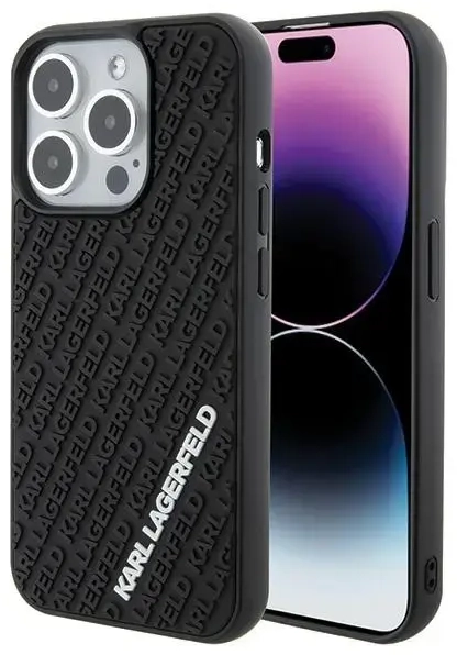 Karl Lagerfeld KLHCP15L3DMKRLK iPhone 15 Pro 6.1" czarny|black hardcase 3D Rubber Multi Logo