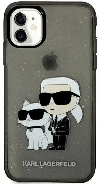 Karl Lagerfeld KLHCN61HNKCTGK iPhone 11 | Xr 6,1" czarny|black hardcase Gliter Karl&Choupette