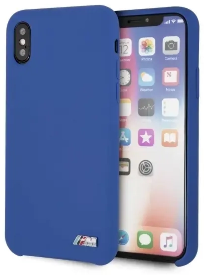 Etui hardcase BMW BMHCPXMSILNA iPhone X |Xs niebieski|navy Silicone M Collection