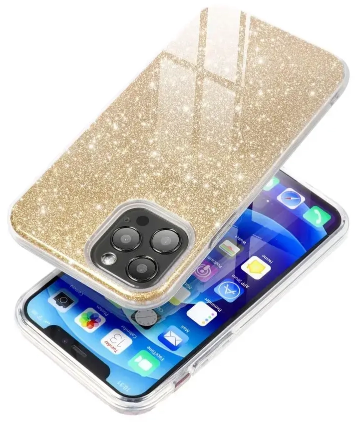 Fusion Shining silikona aizsargapvalks Huawei P30 Lite zeltains