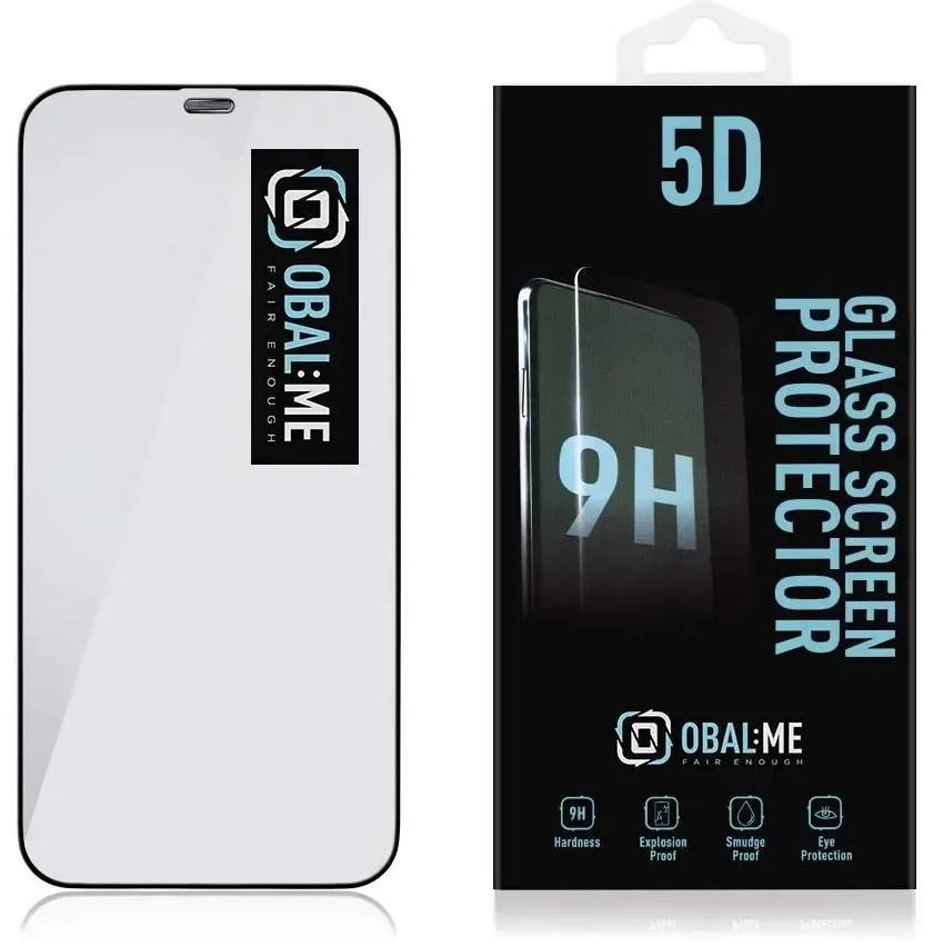 OBAL:ME 5D Glass Screen Protector for Apple iPhone 12|12 Pro Black