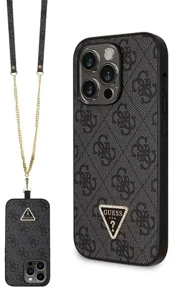 Guess GUHCP14LP4TDSCPK iPhone 14 Pro 6.1" czarny|black hardcase Crossbody 4G Metal Logo
