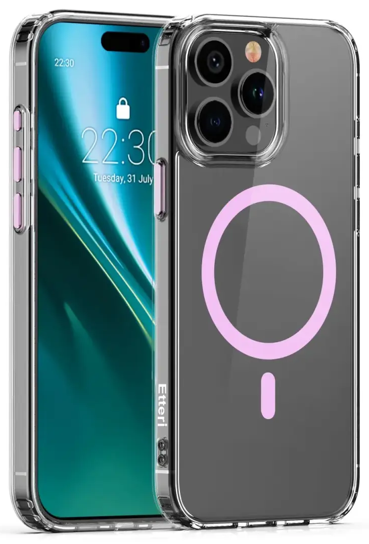Etteri Color Mag phone case with MagSafe support for iPhone 12 | iPhone 12 Pro pink