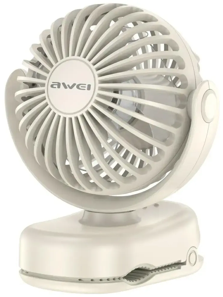 Mini desk fan AWEI F45 with clip 1200mAh white