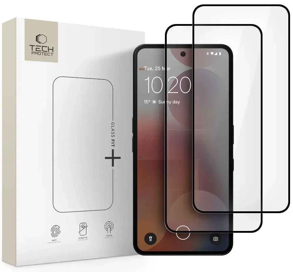 SZKŁO HARTOWANE TECH-PROTECT GLASS FIT+ 2-PACK NOTHING PHONE 3A | 3A PRO BLACK