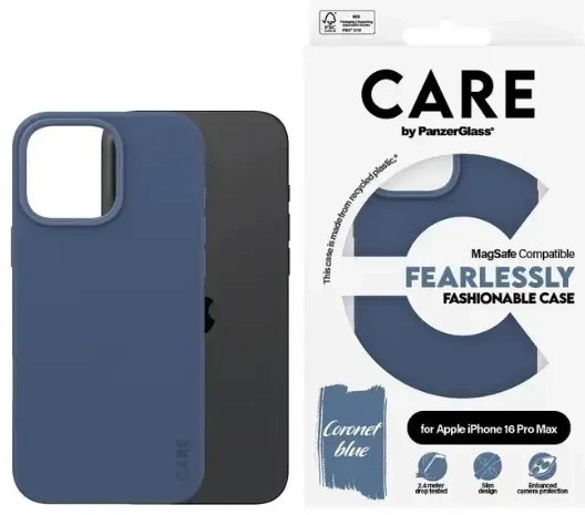 CARE by PanzerGlass Fashion Case iPhone 16 Pro Max 6.9" niebieski|blue MagSafe 1384