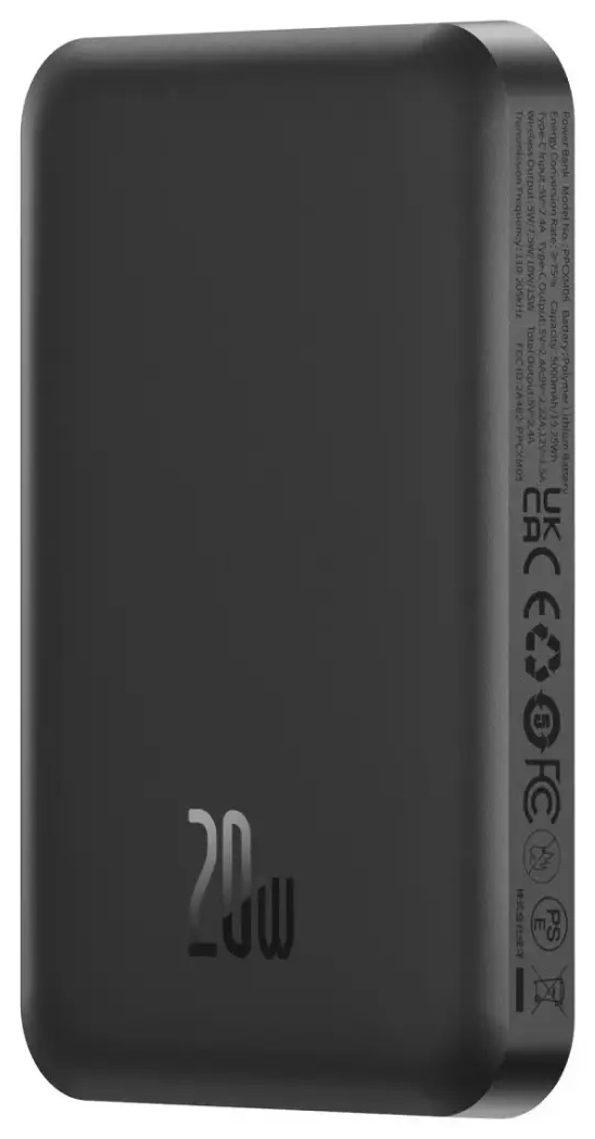 Baseus Magnetic Mini Wireless Charging ārējais akumulators (powerbank) | 5000 mAh | 20W | USB-C, MagSafe