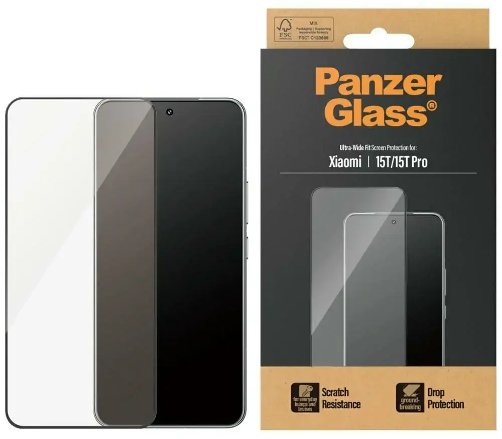 Szkło hartowane PanzerGlass Ultra-Wide    Fit do Xiaomi 15T | 15T Pro