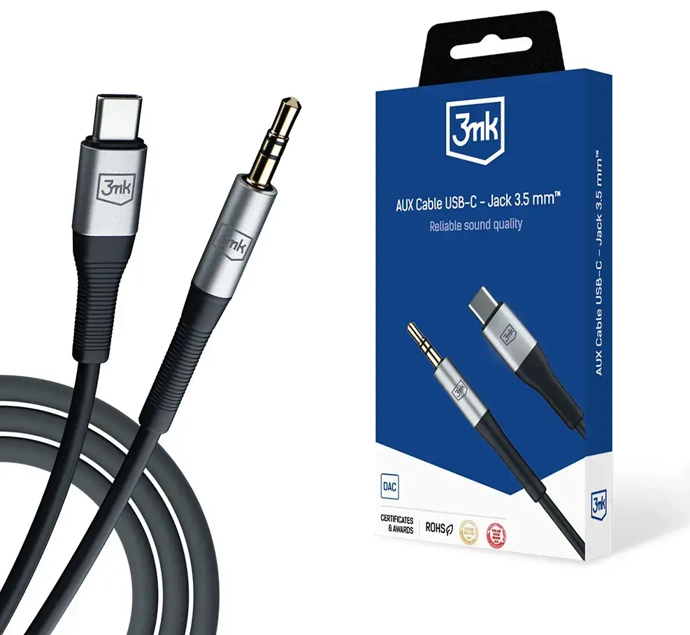 3mk AUX-kaabel USB-C - Jack 3,5 mm