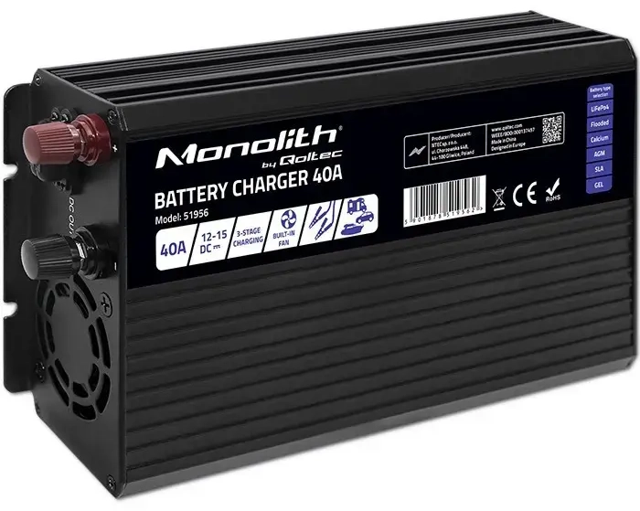 Charger for LiFePO4 AGM GEL SLA batteries, 40A
