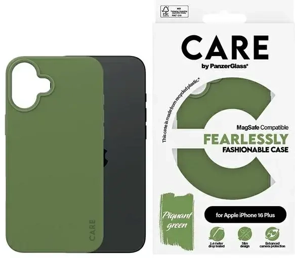 CARE by PanzerGlass Fashion Case iPhone 16 Plus 6.7" zielony|green MagSafe 1387