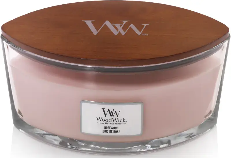 WoodWick Rosewood kvapioji žvakė su medine dagtimi 453,6 g