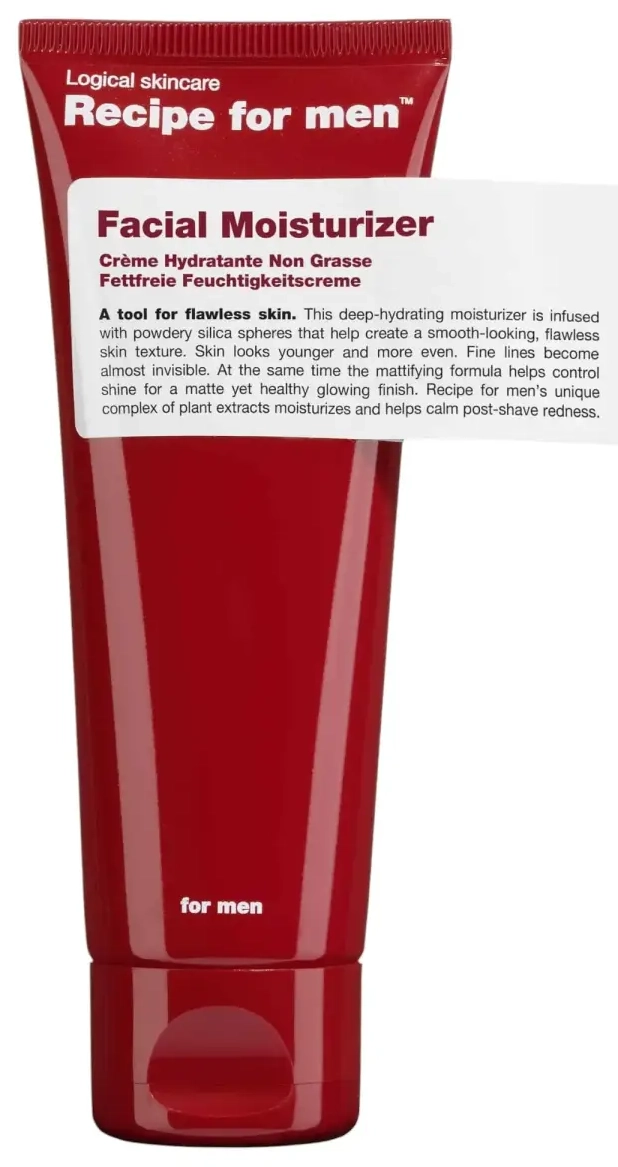 Recipe For Men, Facial Moisturizer, Deep Hydration, Cream, For Face, 75 ml