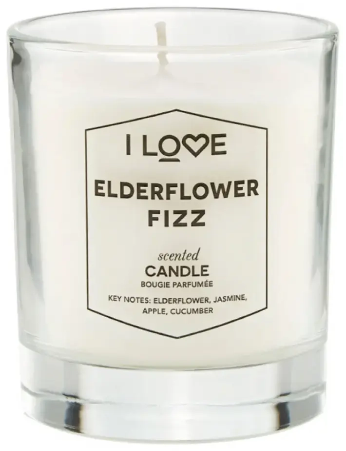 I Love, Elderflower Fizz, vaarikas, lõhnaküünal, 160 g