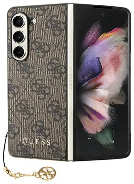 Guess GUHCZFD5GF4GBR Samsung F946 Z Fold5 brūns|brūns maciņš 4G Charms Collection