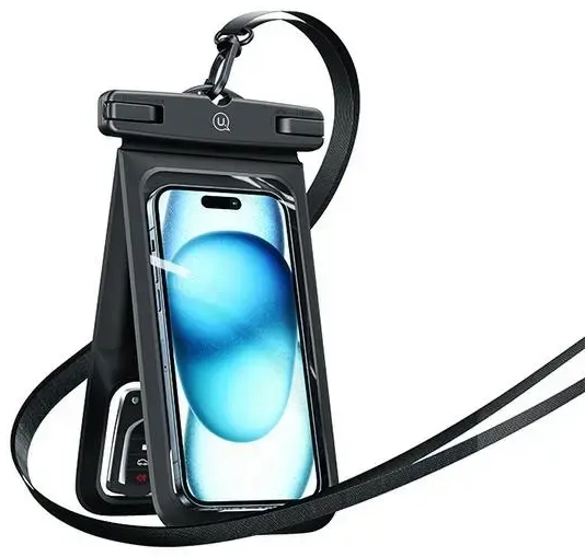 USAMS Etui wodoodporne podwójne 6.7" IP68 czarny|black FSD1401 (YD014)