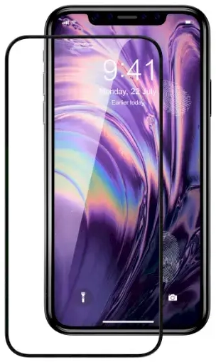 Fusion pilnam ekrānam aizsargstikls telefonam iPhone 11 Pro | iPhone X | iPhone XS melns